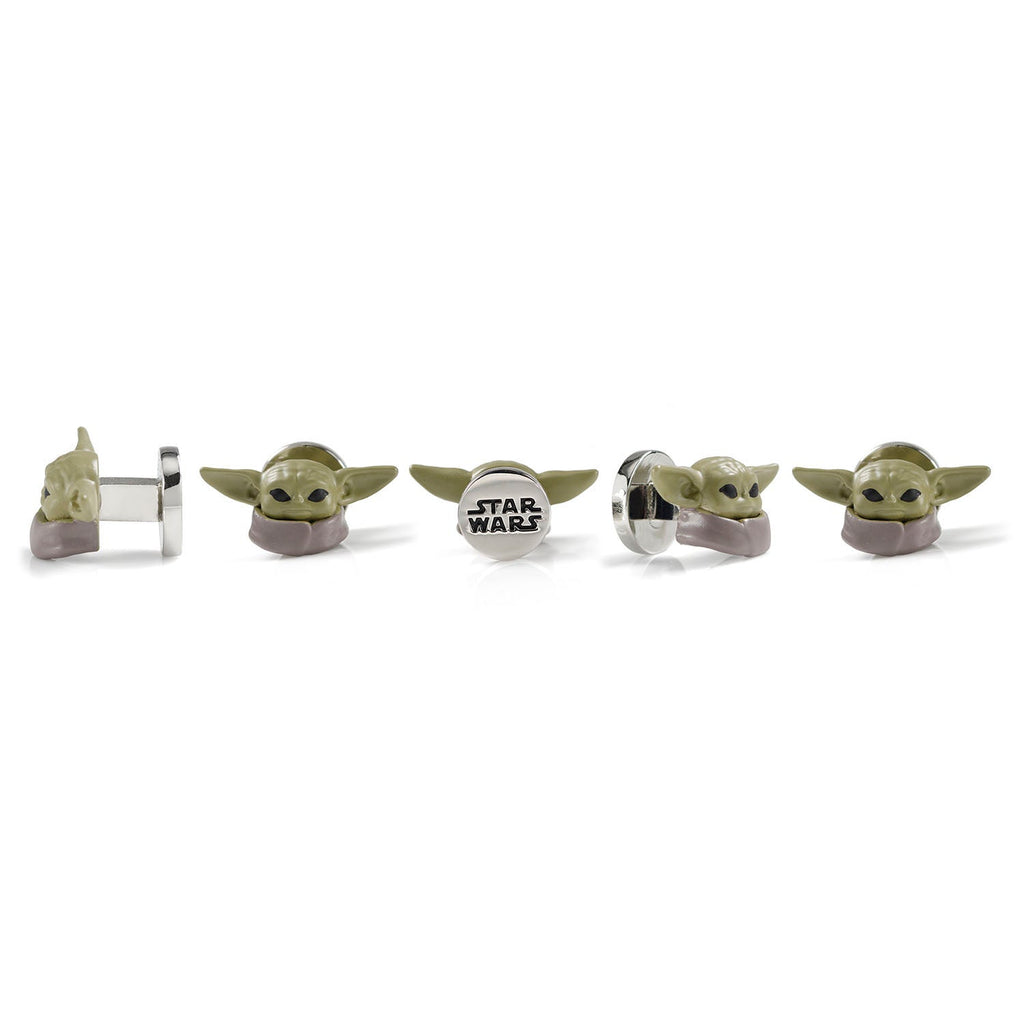 Star Wars Grogu 3D Cufflinks and Stud Set - Mandalorian Gift - Image 3