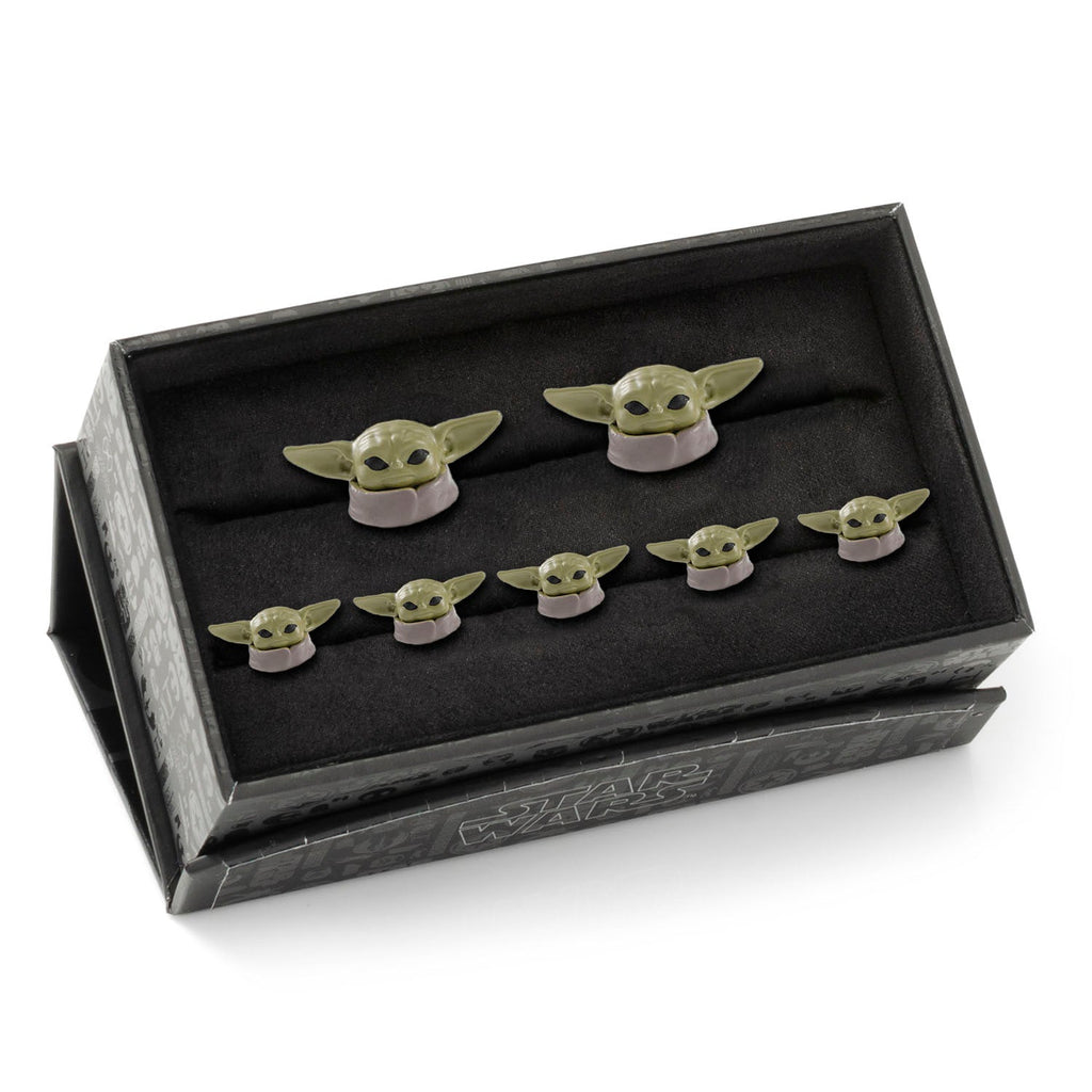 Star Wars Grogu 3D Cufflinks and Stud Set - Mandalorian Gift - Image 7