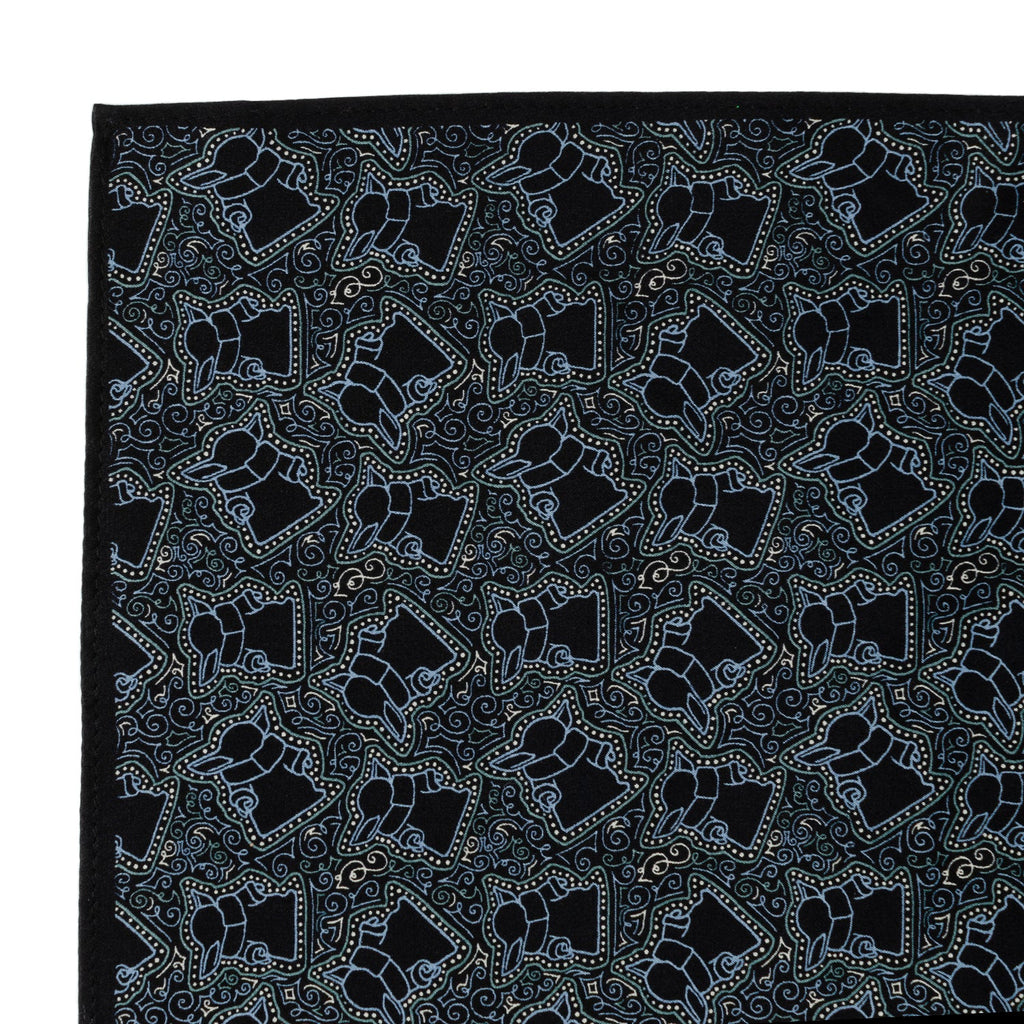 Star Wars Grogu Outline Navy Blue Pocket Square