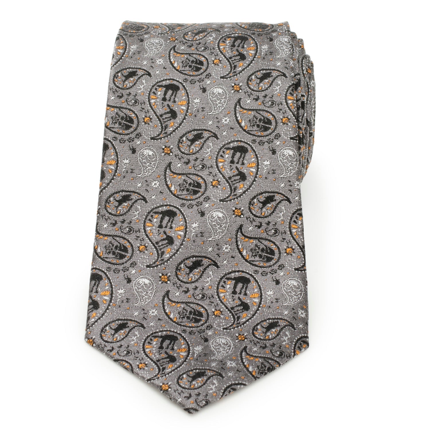 Star Wars Battle of Hoth Gray Paisley Silk Necktie - Image 3