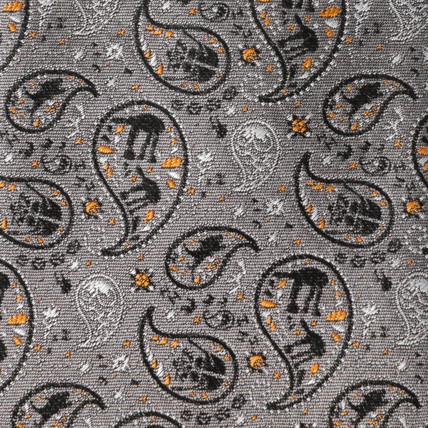 Star Wars Battle of Hoth Gray Paisley Silk Necktie - Image 4