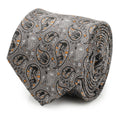 Star Wars Battle of Hoth paisley gray silk necktie featuring subtle AT-AT and Darth Vader icons