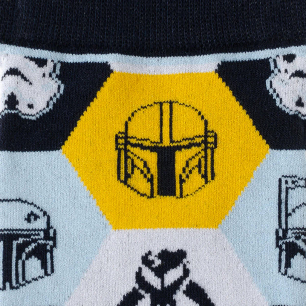 Star Wars Mandalorian Hexagon Pattern Socks and Lapel Pin Set - Image 3