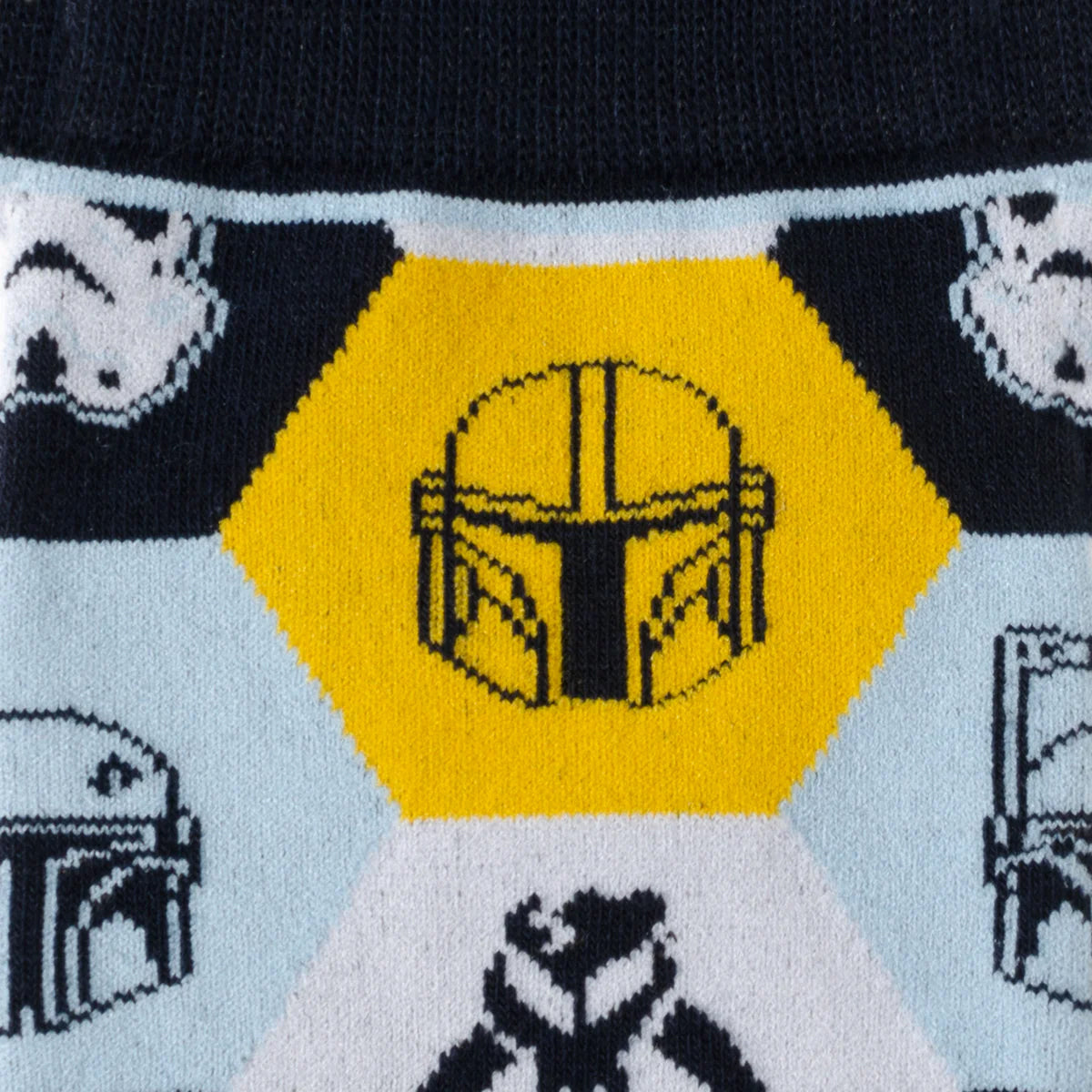 Star Wars Mandalorian Hexagon Pattern Socks and Lapel Pin Set - Image 3