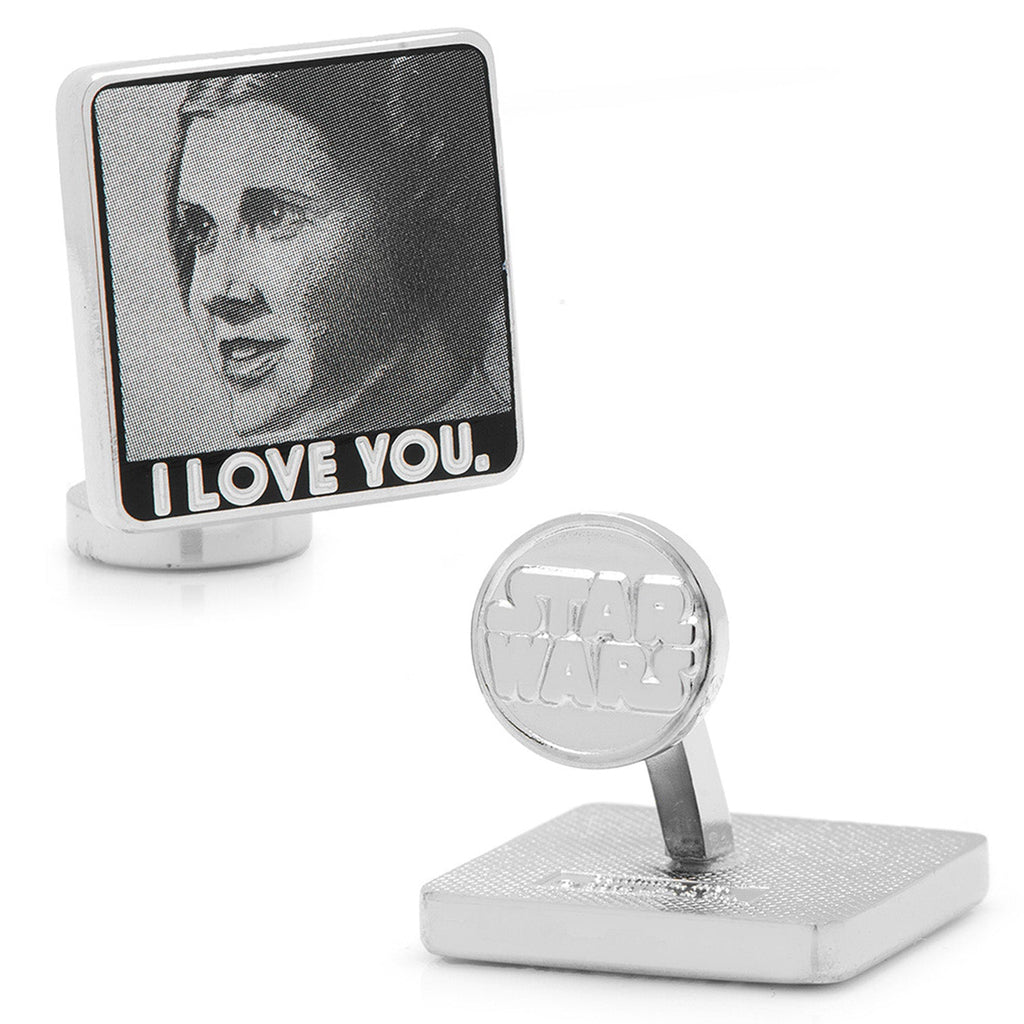 Star Wars Princess Leia and Han Solo I Love You Cufflinks - Image 2