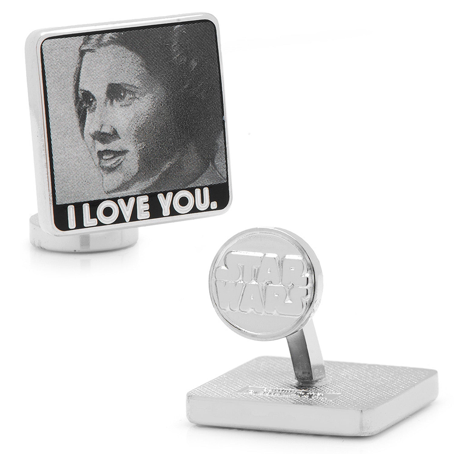 Star Wars Princess Leia and Han Solo I Love You Cufflinks - Image 2