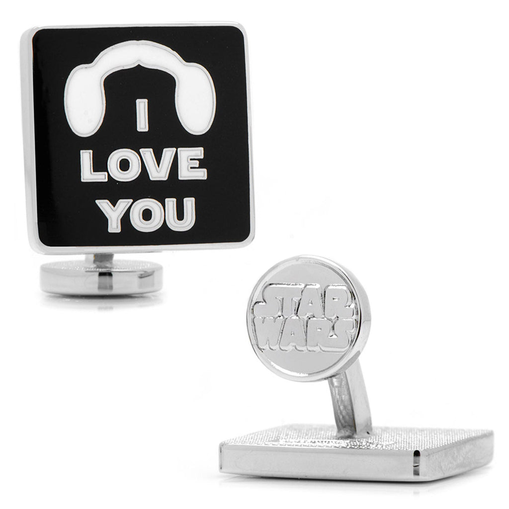 Star Wars I Love You I Know Cufflinks Han Solo and Princess Leia - Image 2