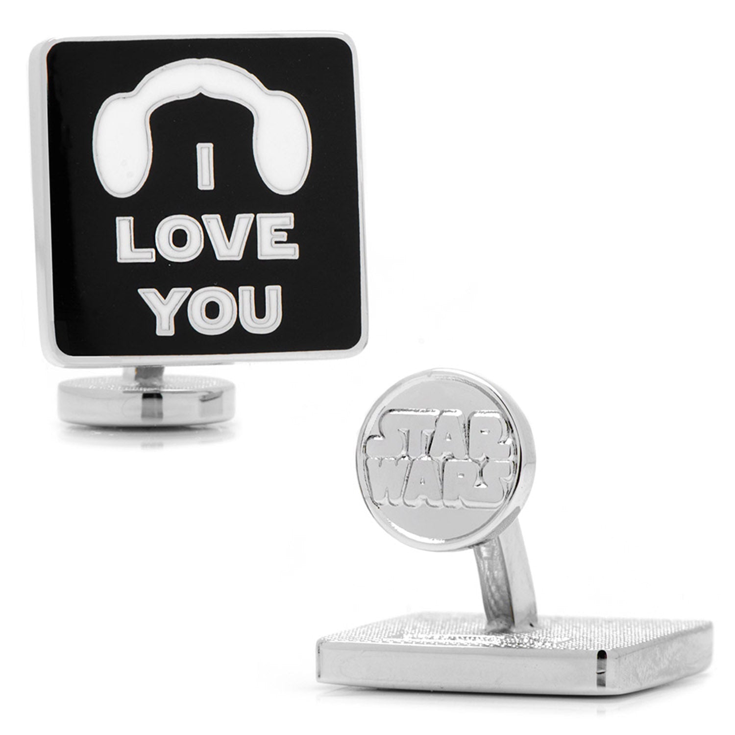 Star Wars I Love You I Know Cufflinks Han Solo and Princess Leia - Image 2