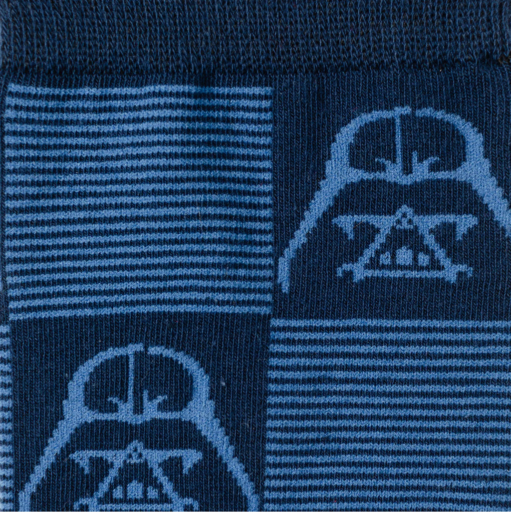Star Wars Darth Vader Navy and Black Checkered Socks with Imperial Crest Lapel Pin Gift Set