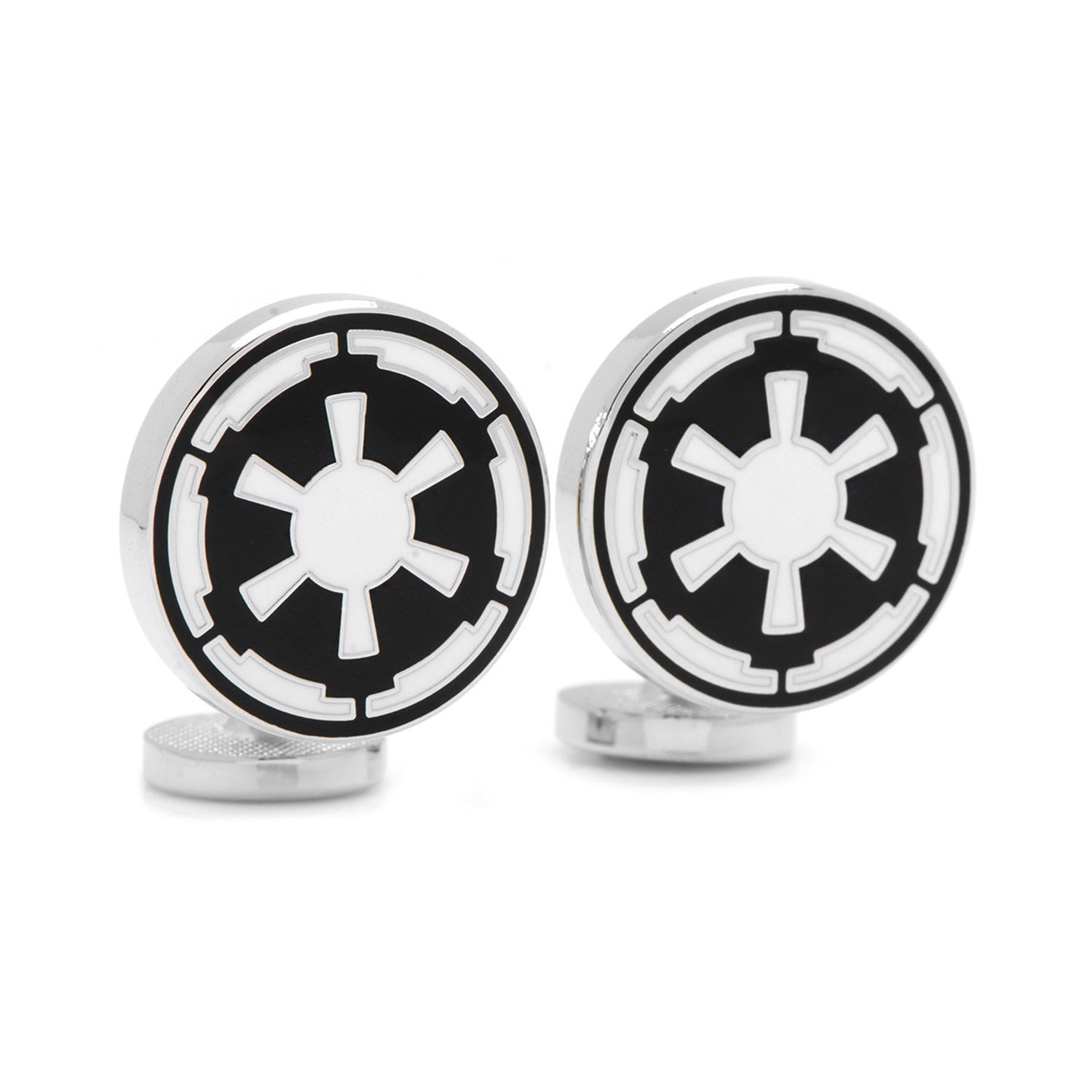 Star Wars Imperial Crest Cufflinks in Black and Silver - Image 2
