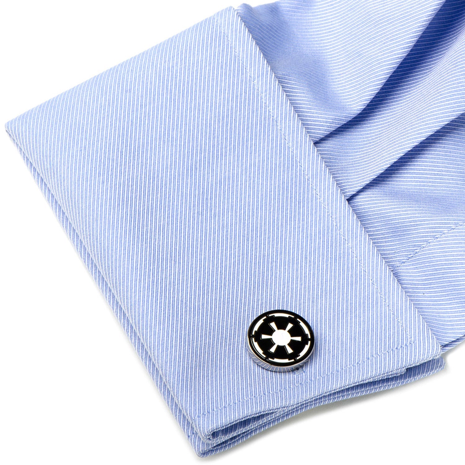 Star Wars Imperial Crest Cufflinks in Black and Silver - Image 3