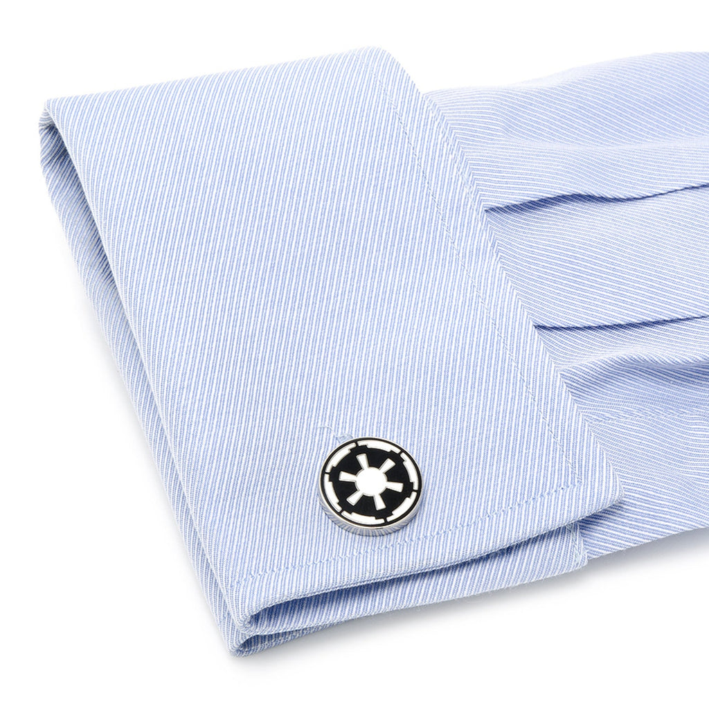 Star Wars Imperial Crest Cufflinks in Black and Silver - Image 4