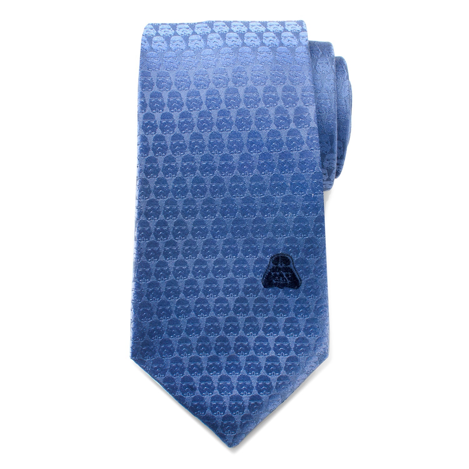 Star Wars Darth Vader and Stormtrooper Blue Silk Tie - Image 3