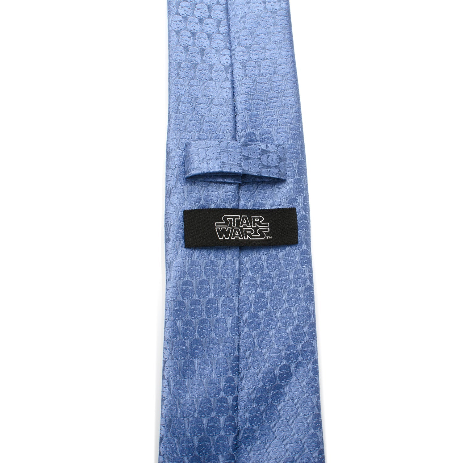 Star Wars Darth Vader and Stormtrooper Blue Silk Tie - Image 4