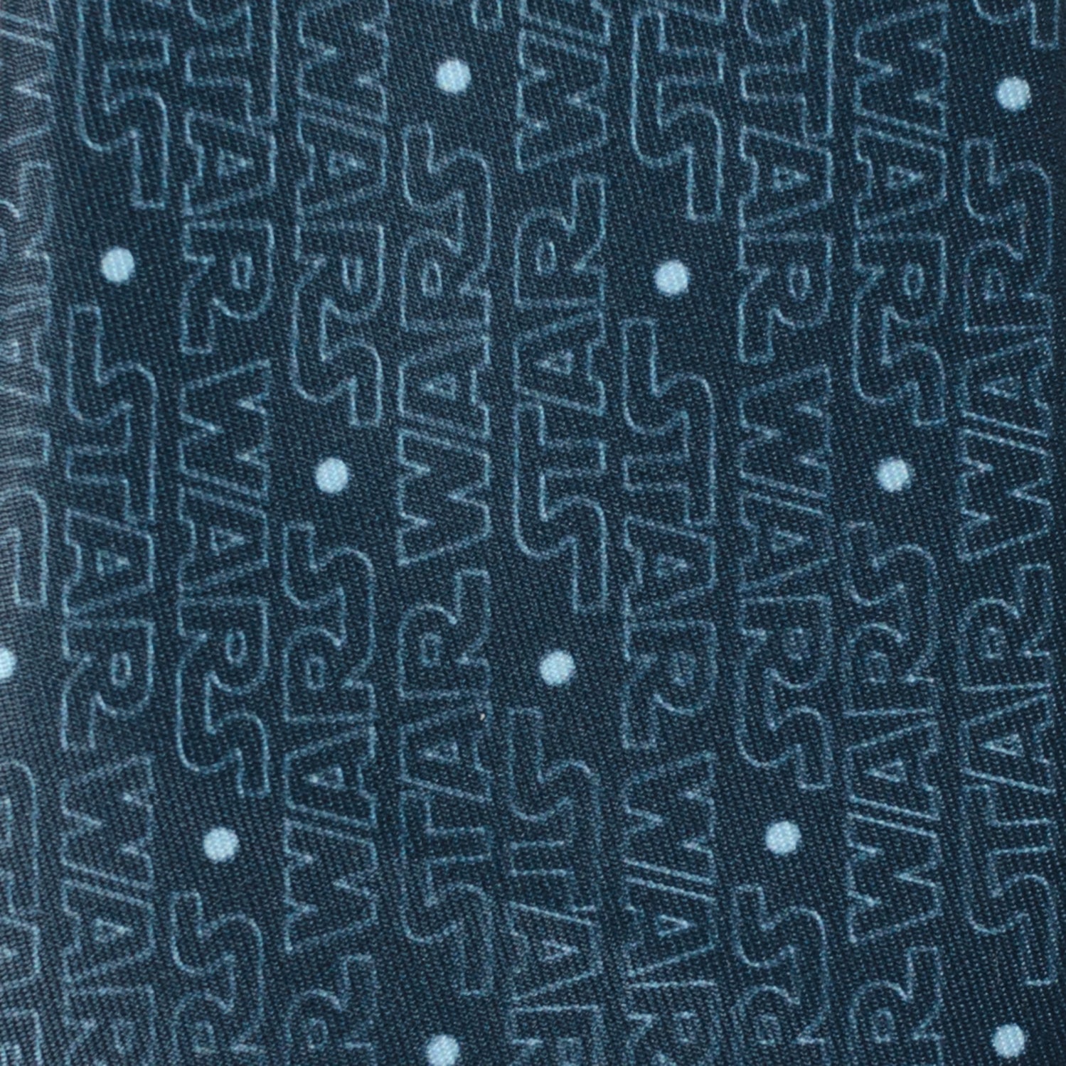 Star Wars Logo Blue Men's Tie with Light Blue Dot Pattern - Image 4