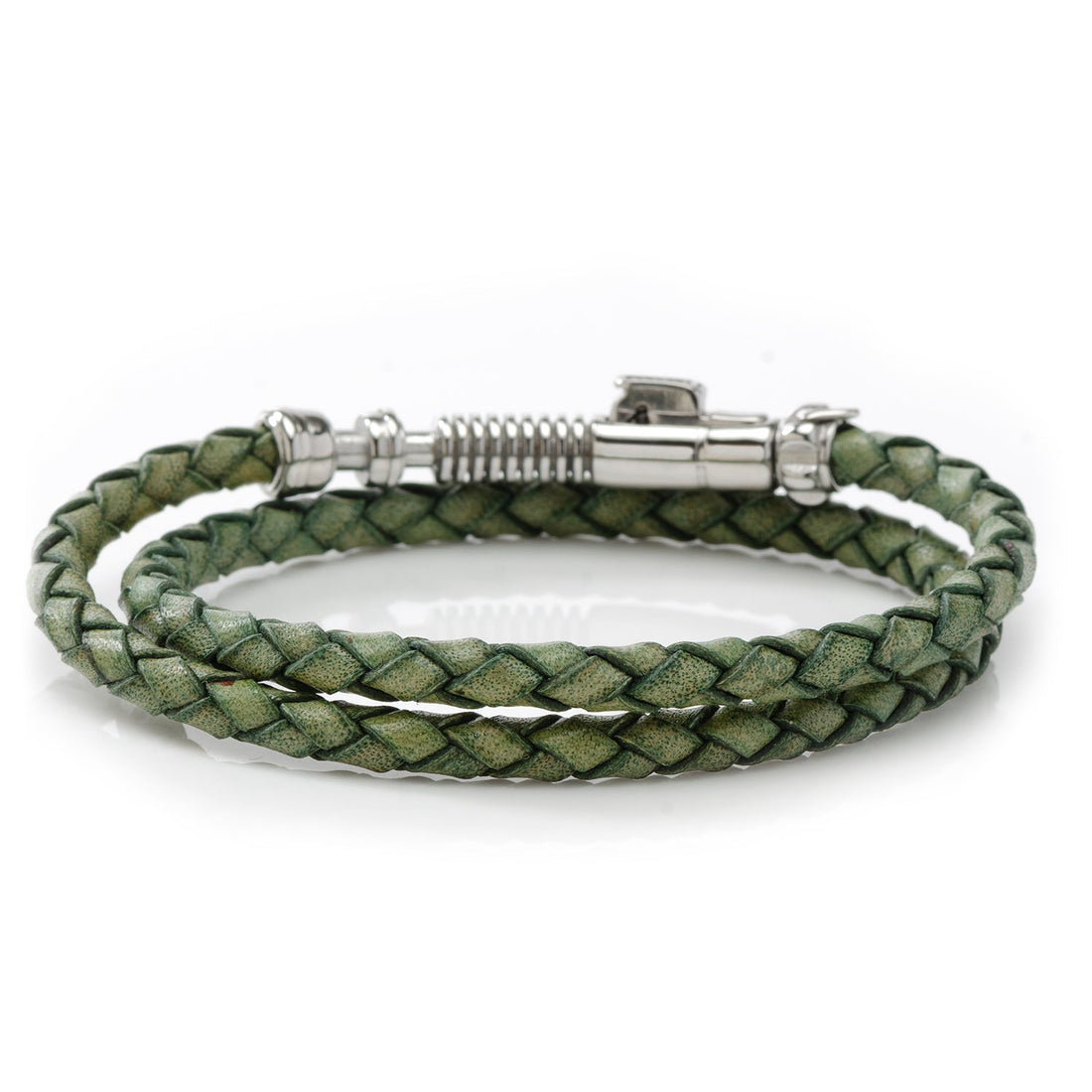 Star Wars Luke Skywalker Lightsaber Braided Green Leather Bracelet - Image 2