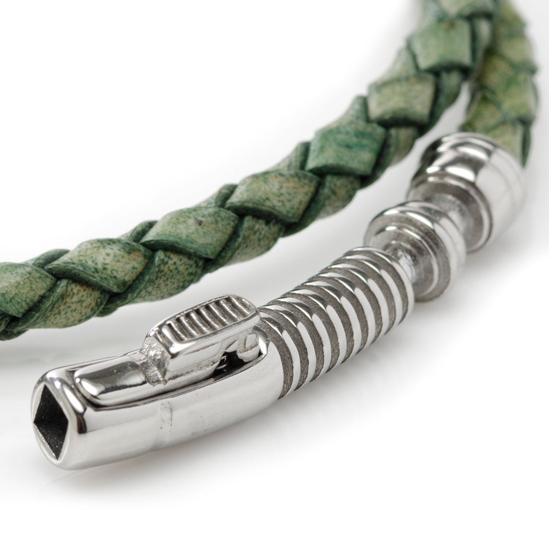 Star Wars Luke Skywalker Lightsaber Braided Green Leather Bracelet - Image 4