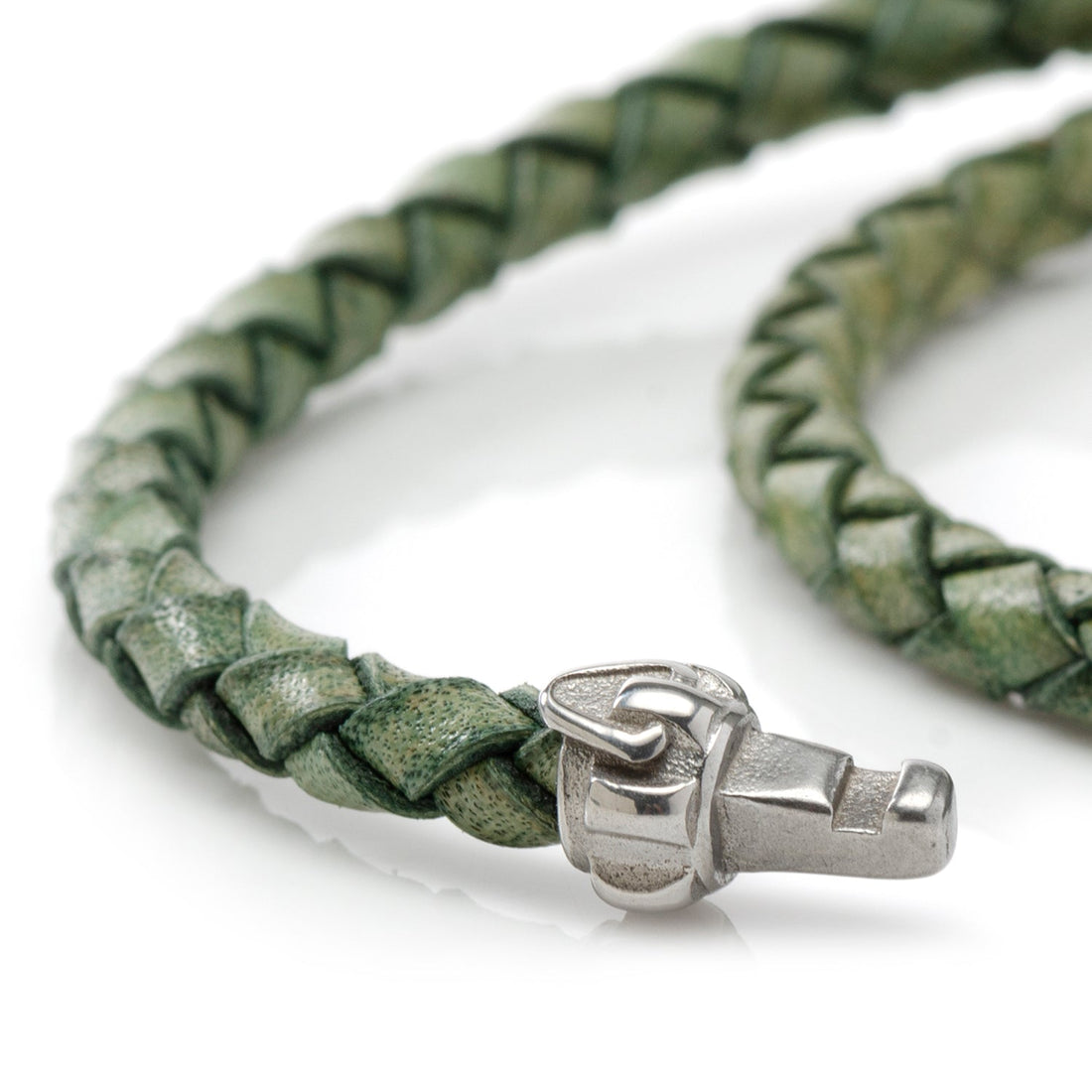 Star Wars Luke Skywalker Lightsaber Braided Green Leather Bracelet - Image 5