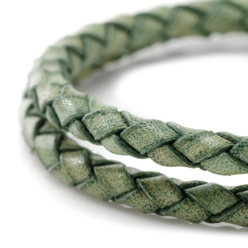 Star Wars Luke Skywalker Lightsaber Braided Green Leather Bracelet - Image 6