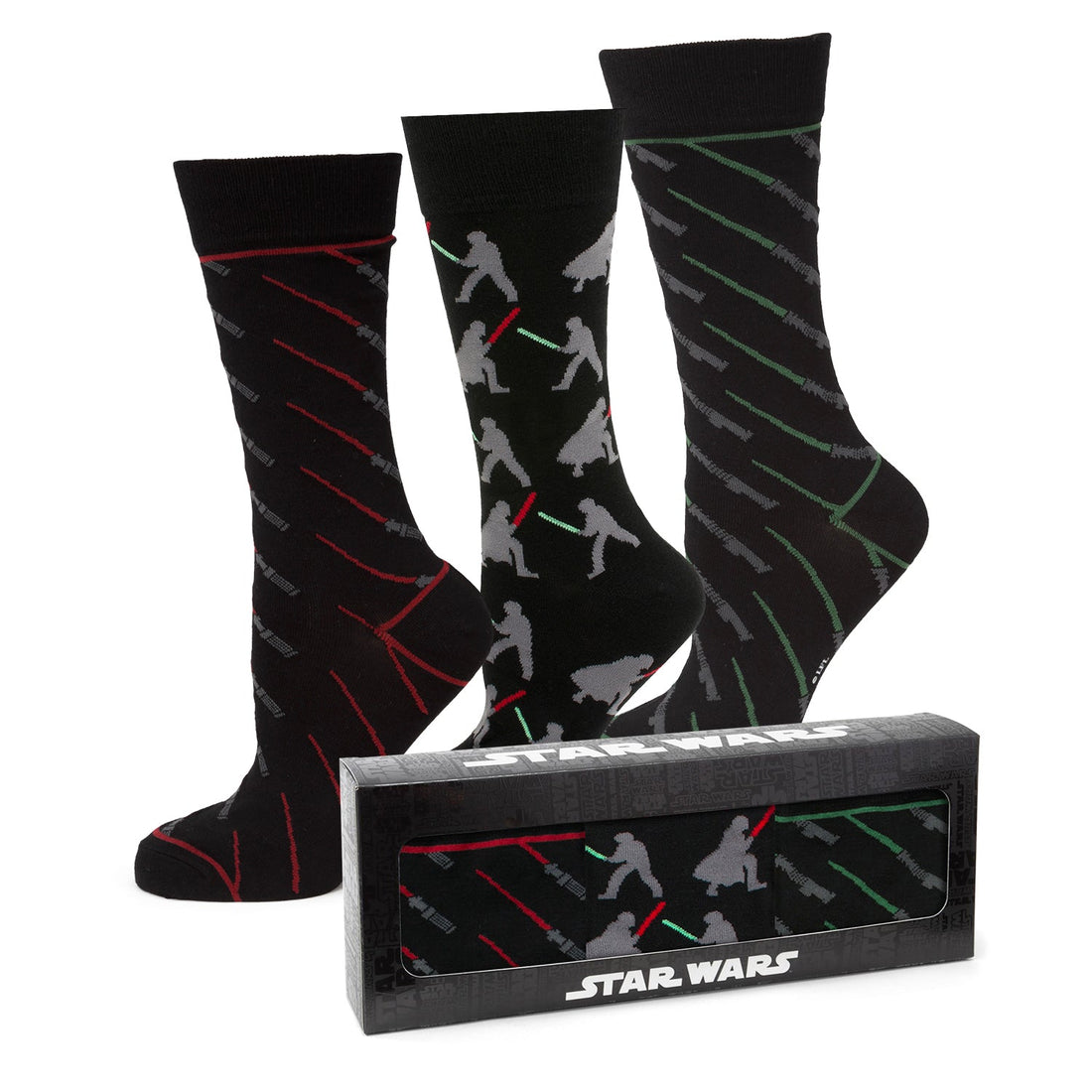 Star Wars Lightsaber Battle Sock Set with Darth Vader Lapel Pin - Image 2