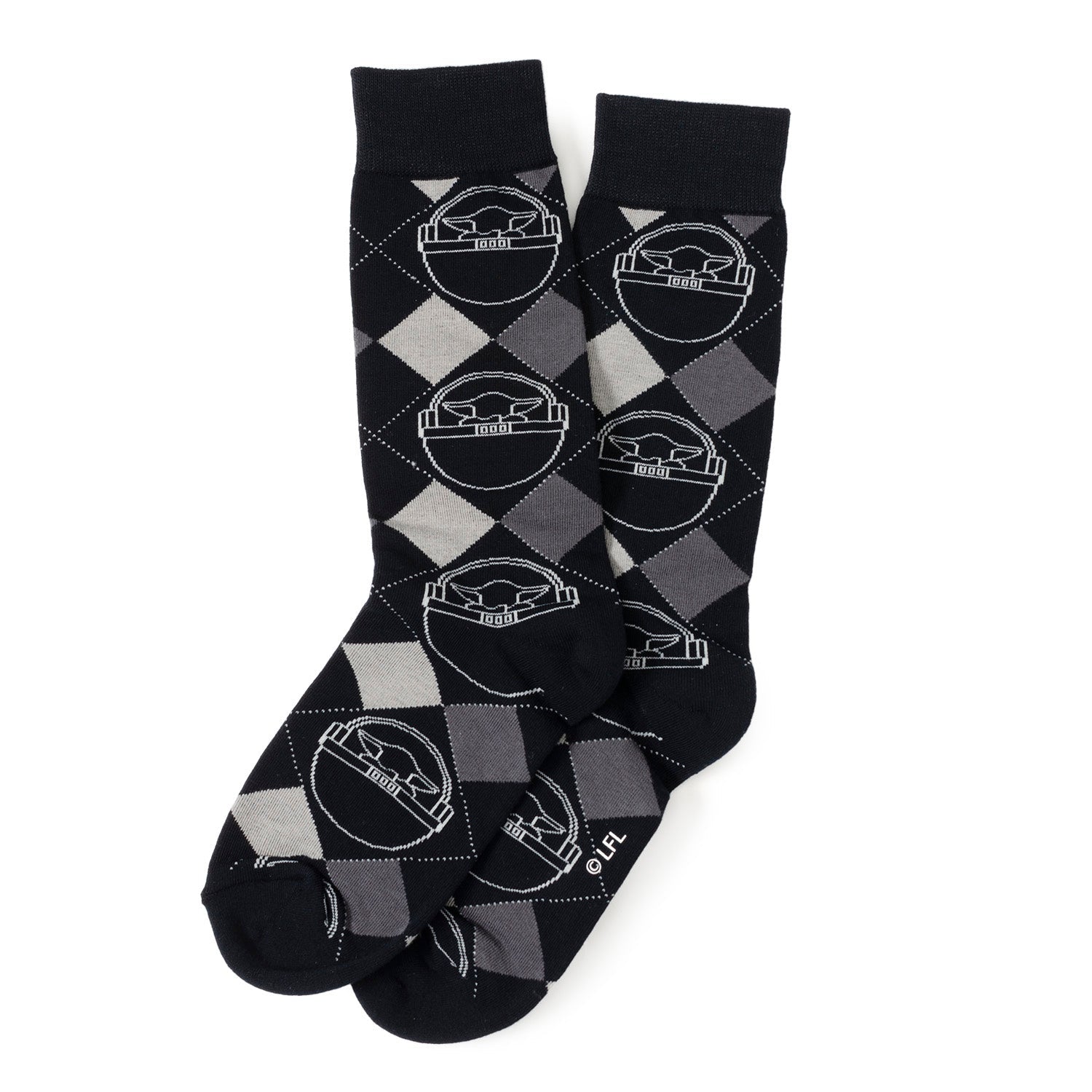 Star Wars Mandalorian 3-Pack Dress Sock and Lapel Pin Gift Set - Image 4