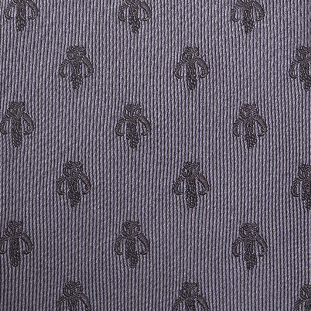 Star Wars Mandalorian Mythosaur Gray Silk Tie for Men - Image 5