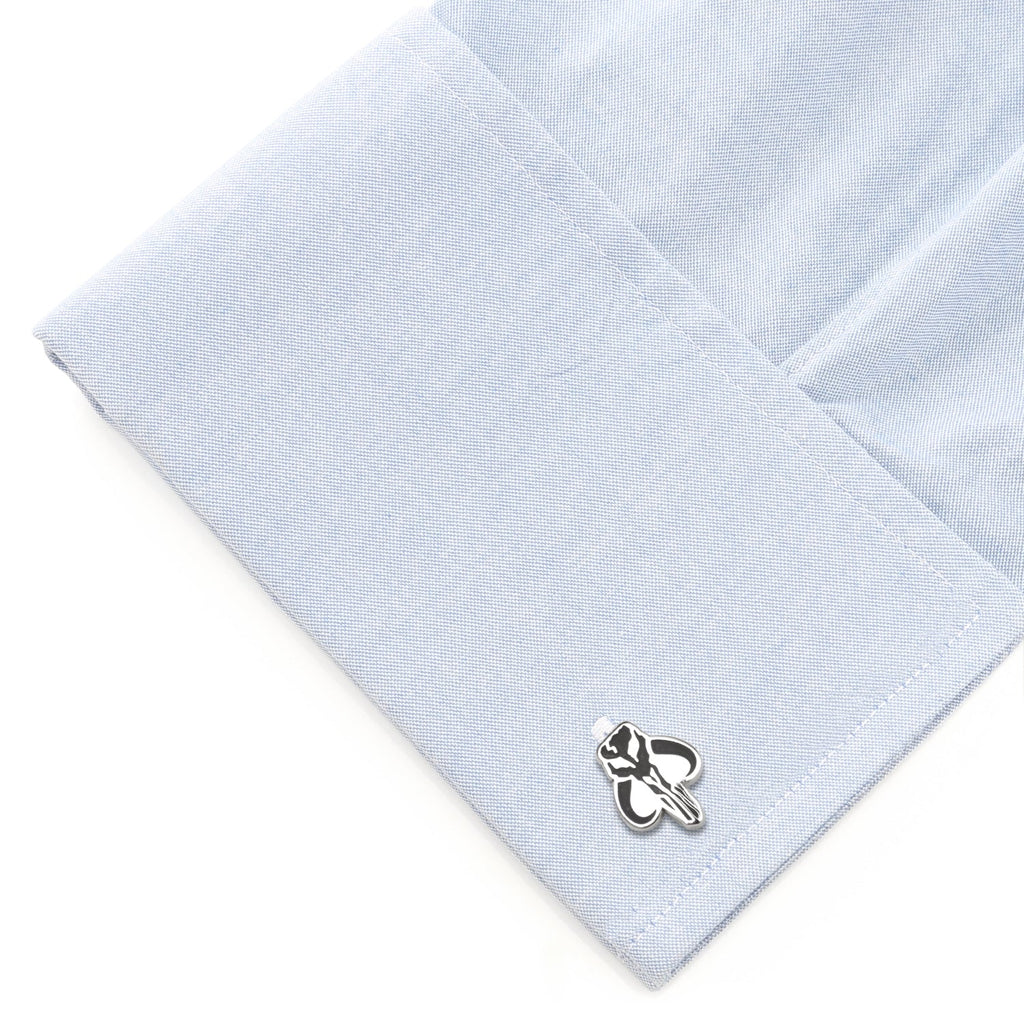 Star Wars Mandalorian Mythosaur Skull Cufflinks in Silver - Image 4