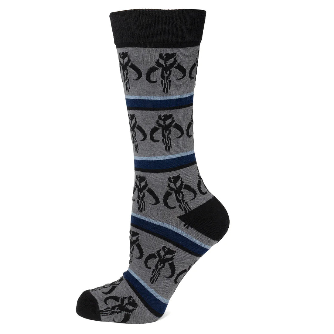 Star Wars Mandalorian Mythosaur Striped Socks and Lapel Pin Set - Image 2