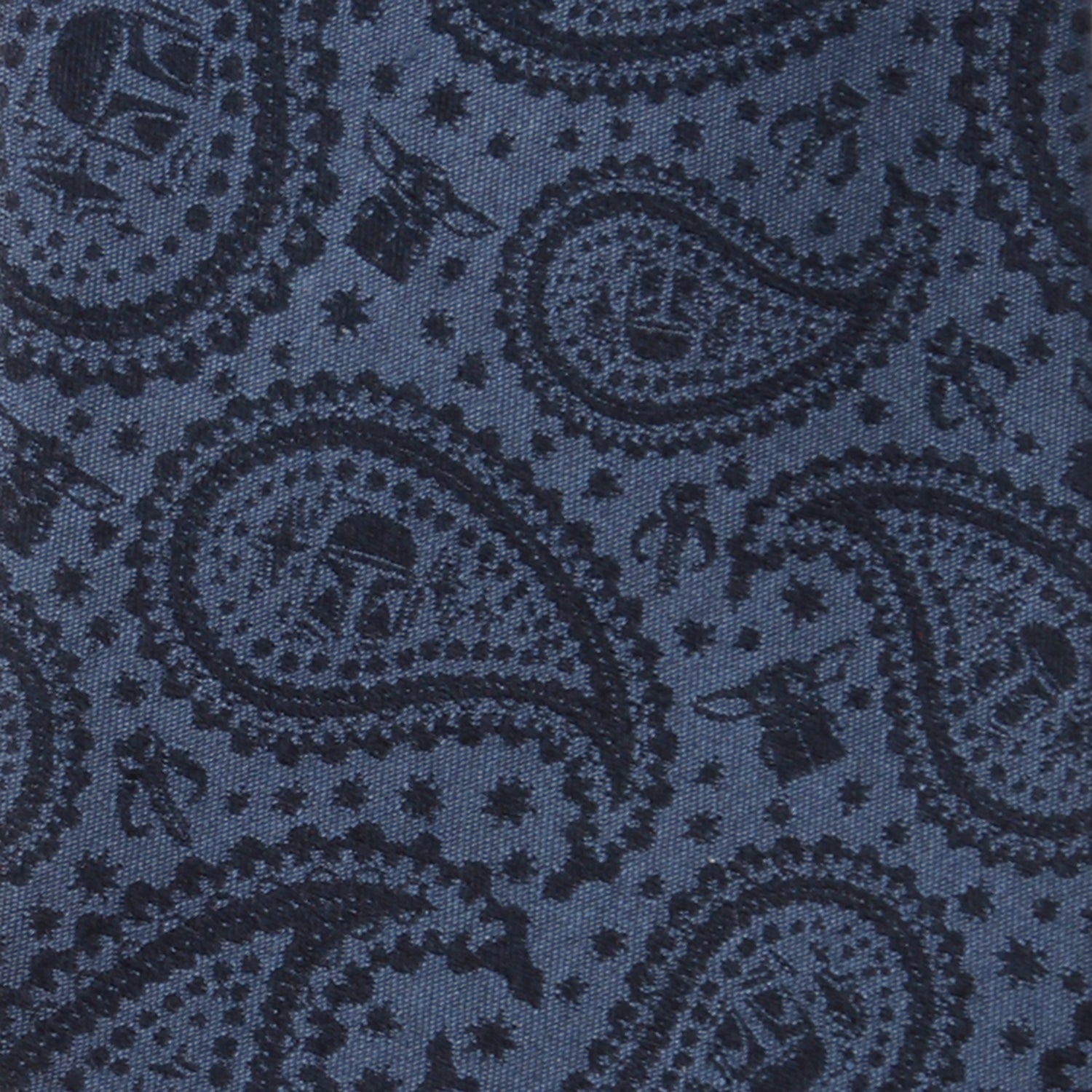Star Wars Mandalorian and Grogu Navy Paisley Silk Necktie - Image 4