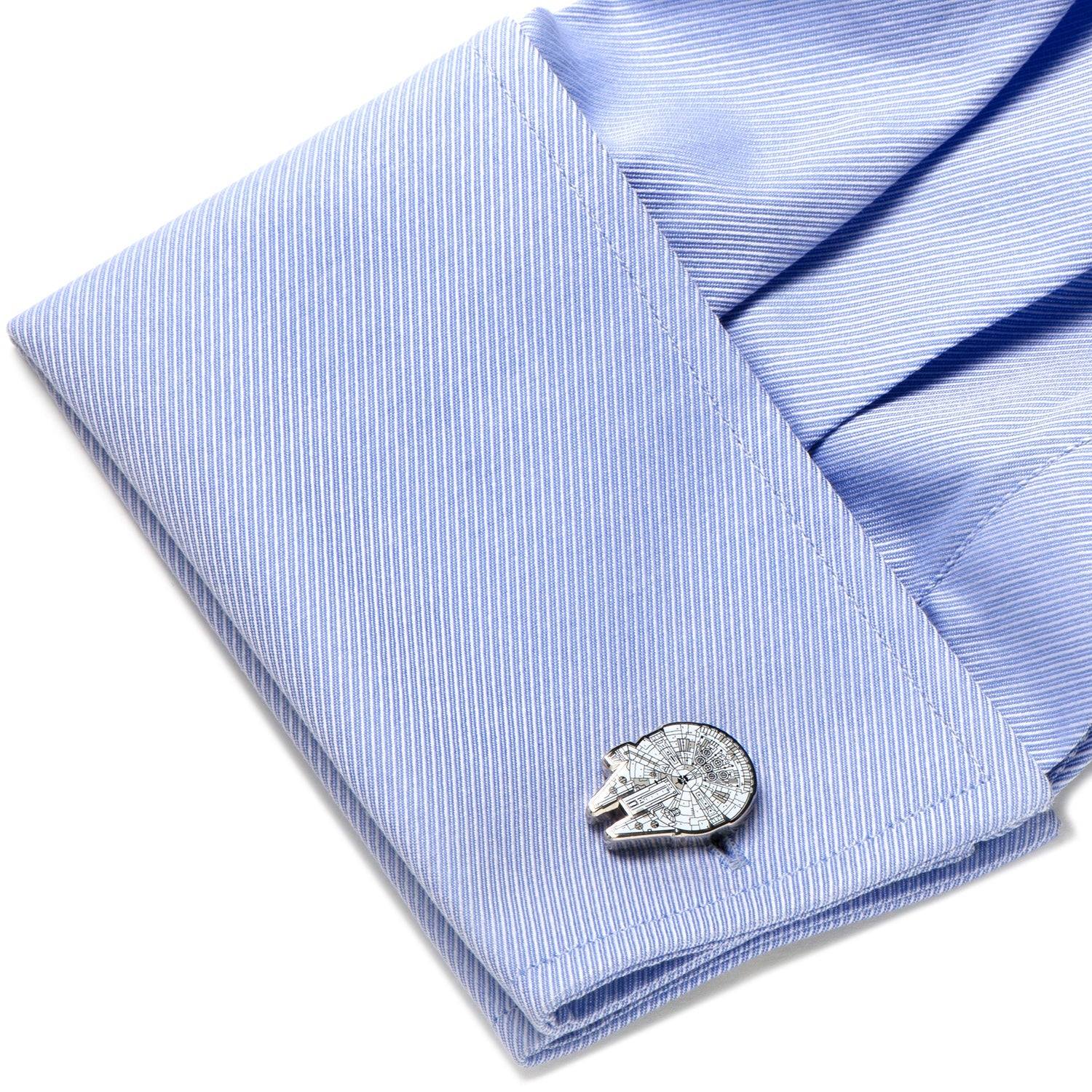 Star Wars Millennium Falcon Blueprint Cufflinks in Silver Tone