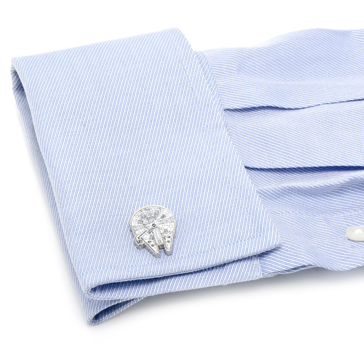 Star Wars Millennium Falcon Blueprint Cufflinks in Silver Tone