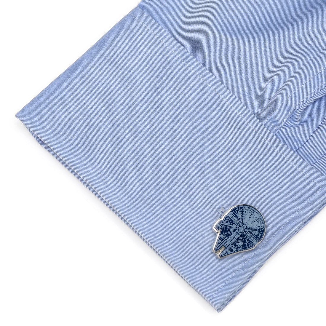 Star Wars Millennium Falcon Blueprint Blue Enamel Cufflinks - Image 3