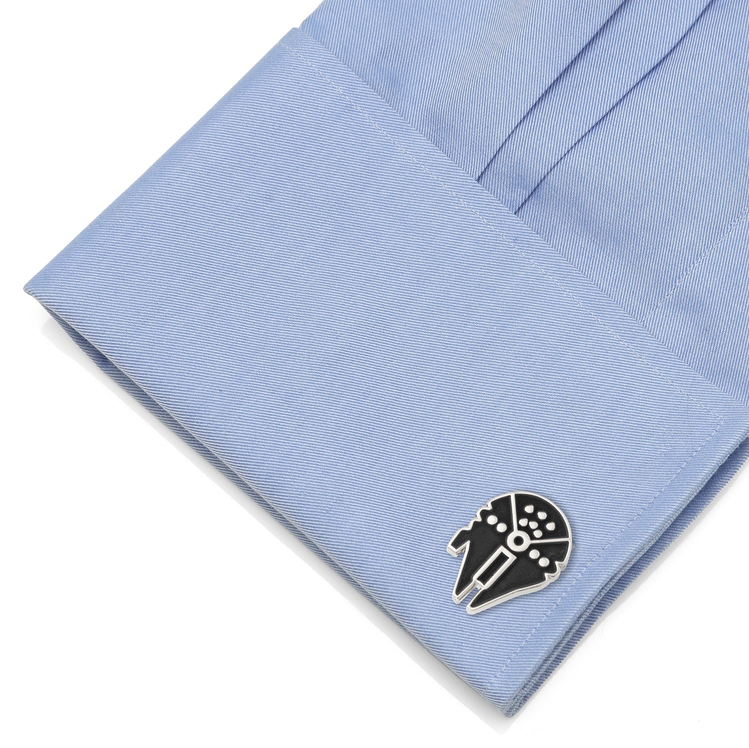 Star Wars Millennium Falcon Silver and Black Cufflinks - Image 3