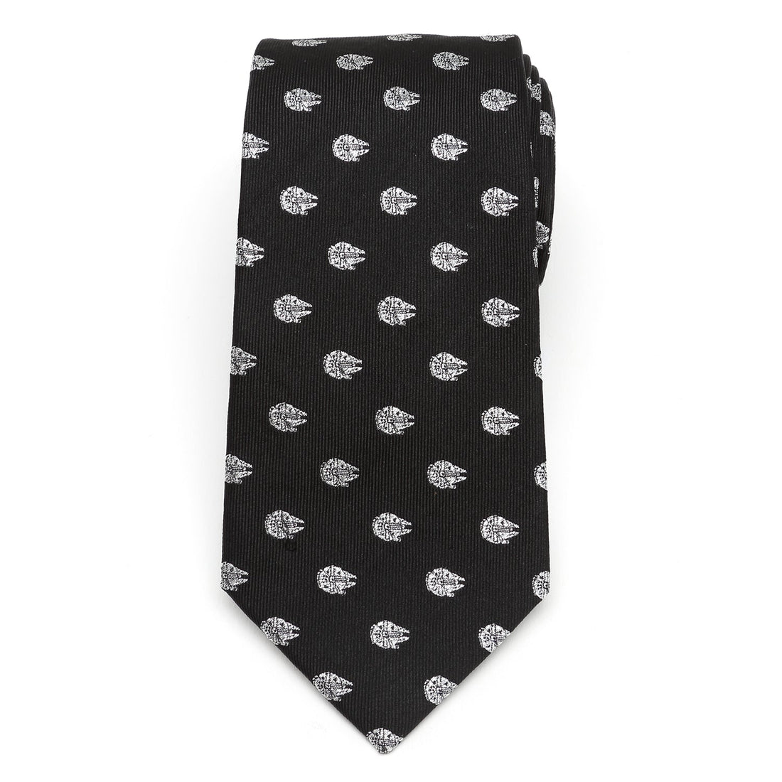 Star Wars Millennium Falcon Silk Tie in Metallic Silver and Black - Image 3