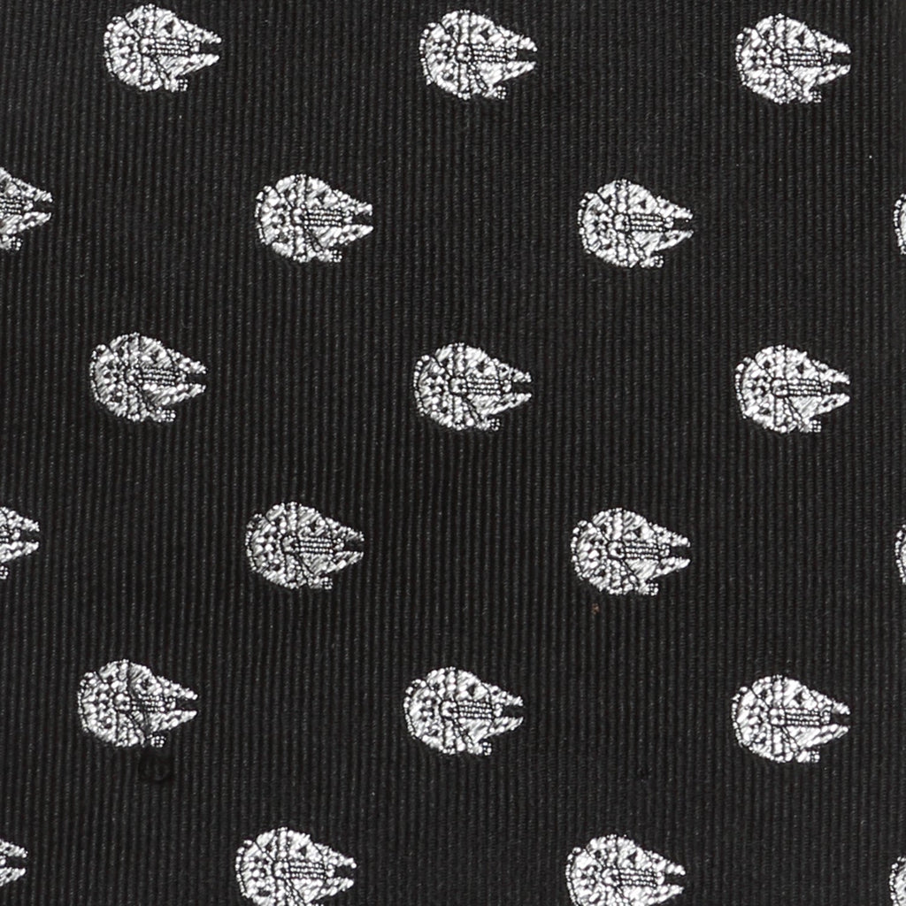 Star Wars Millennium Falcon Silk Tie in Metallic Silver and Black - Image 5