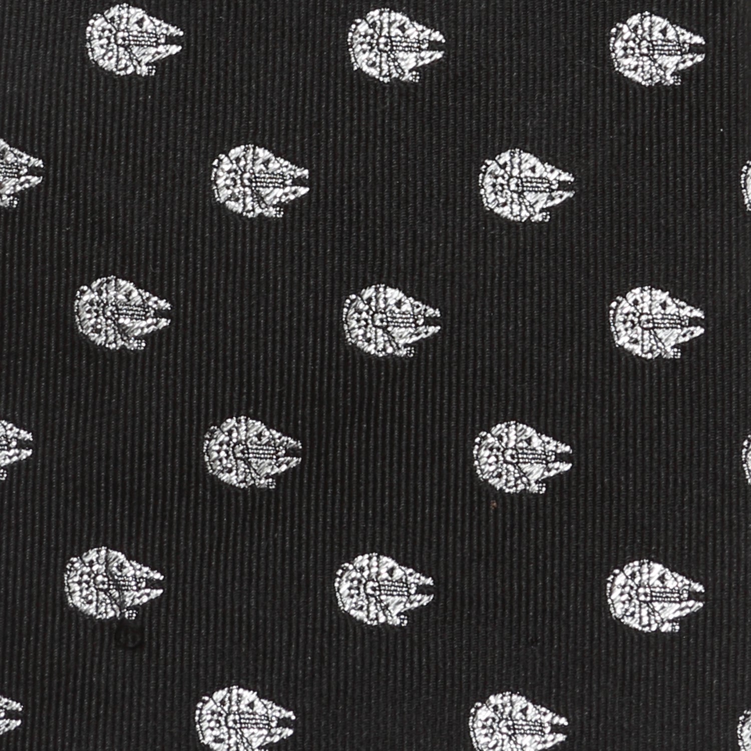 Star Wars Millennium Falcon Silk Tie in Metallic Silver and Black - Image 5