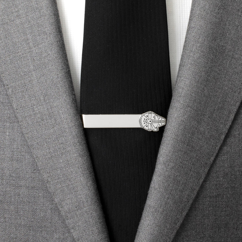 Star Wars Millennium Falcon Silver Tone Metal Tie Bar