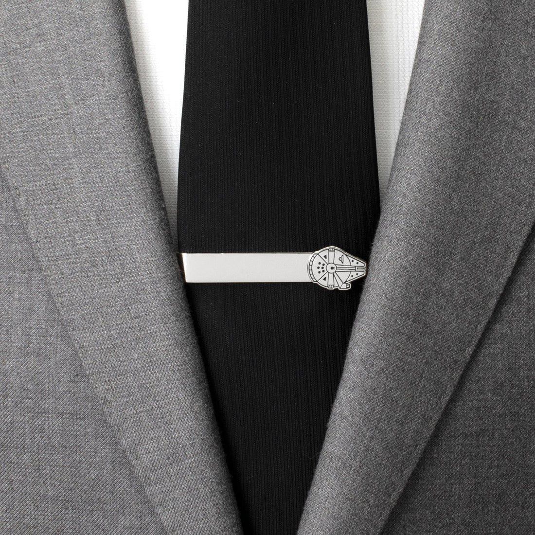 Star Wars Millennium Falcon Silver Tone Metal Tie Bar