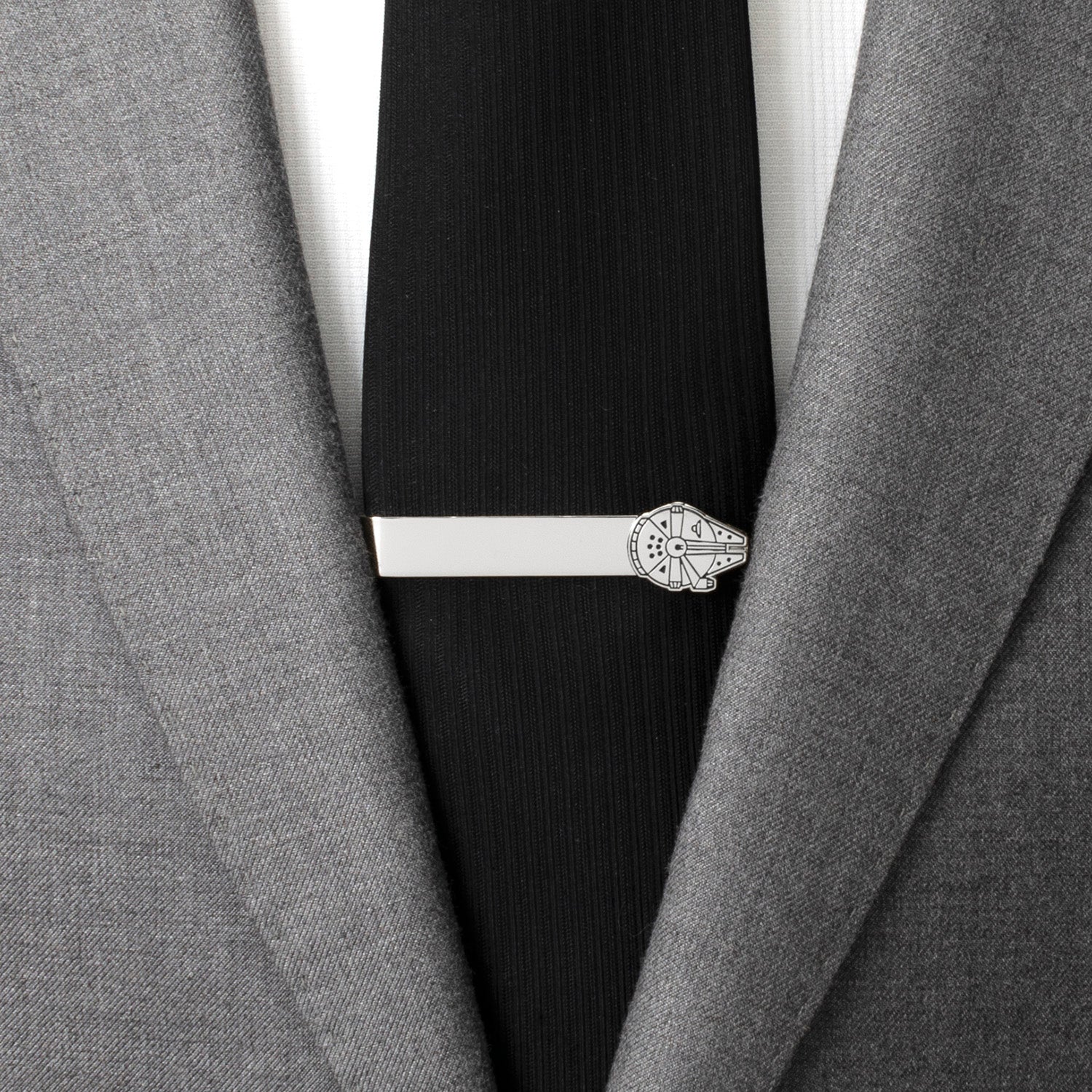 Star Wars Millennium Falcon Silver Tone Metal Tie Bar