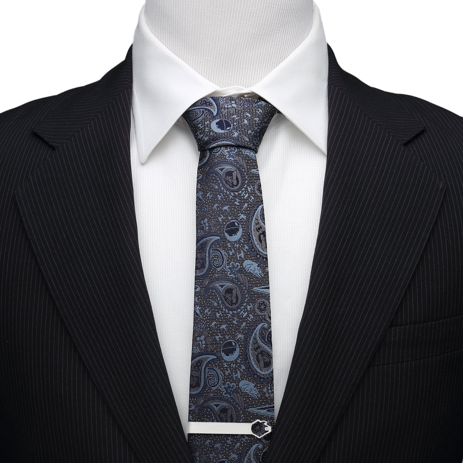 Star Wars Millennium Falcon Cutout Tie Bar in Silver Tone - Image 2