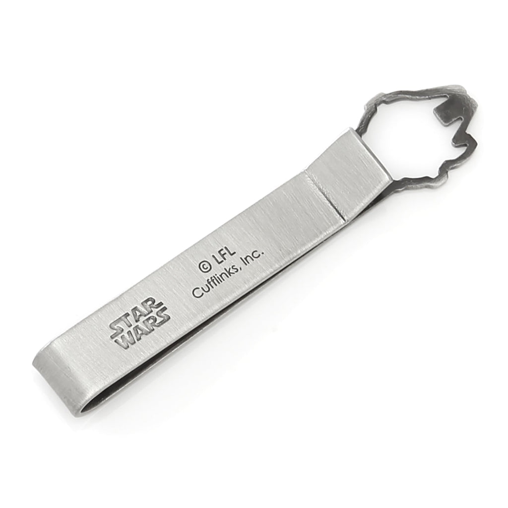 Star Wars Millennium Falcon Cutout Tie Bar in Silver Tone - Image 3