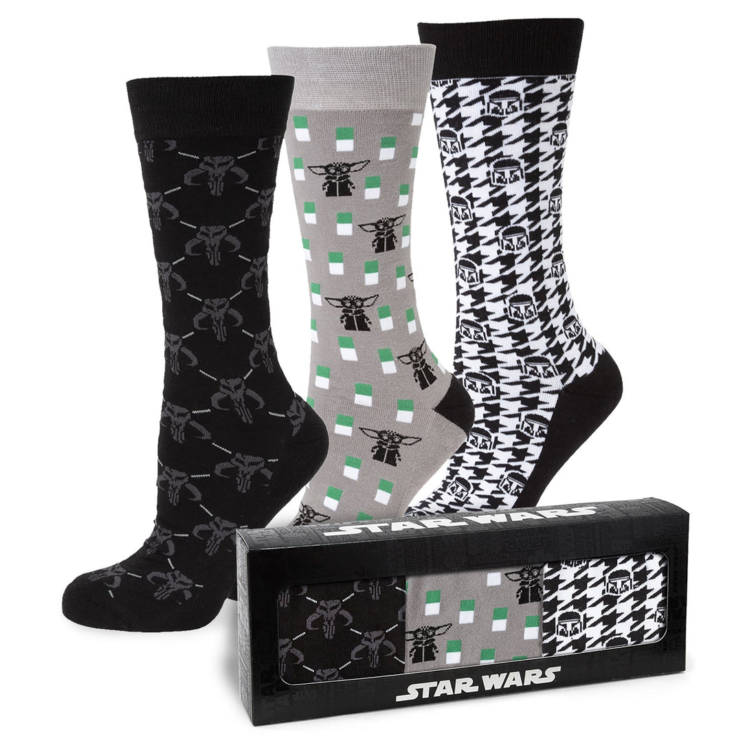 Star Wars Mandalorian 3-Pack Crew Socks and Mythosaur Lapel Pin - Image 2
