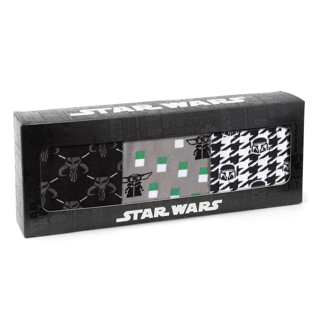 Star Wars Mandalorian 3-Pack Crew Socks and Mythosaur Lapel Pin - Image 6