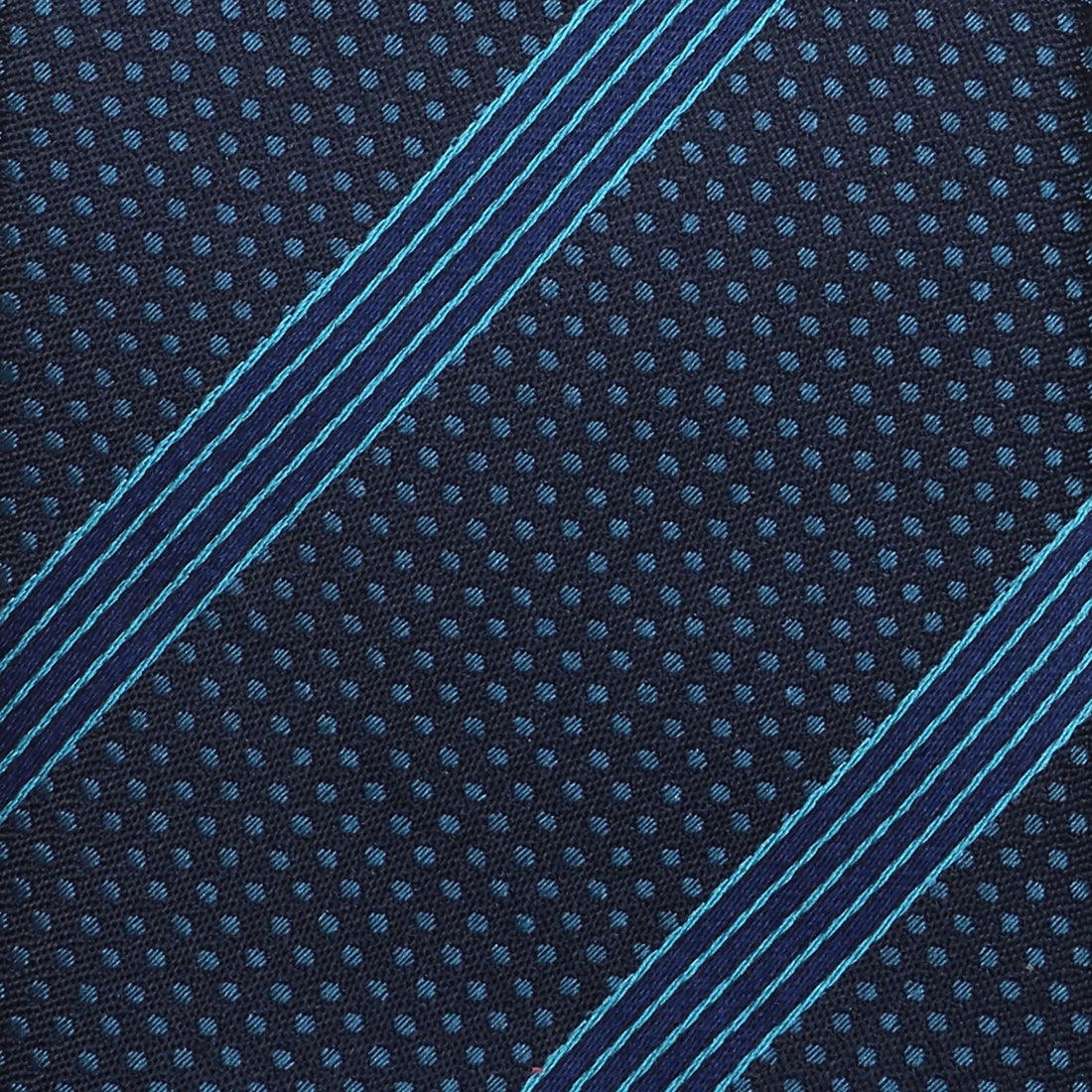 Star Wars Millennium Falcon Navy and Azure Blue Striped Silk Tie - Image 5
