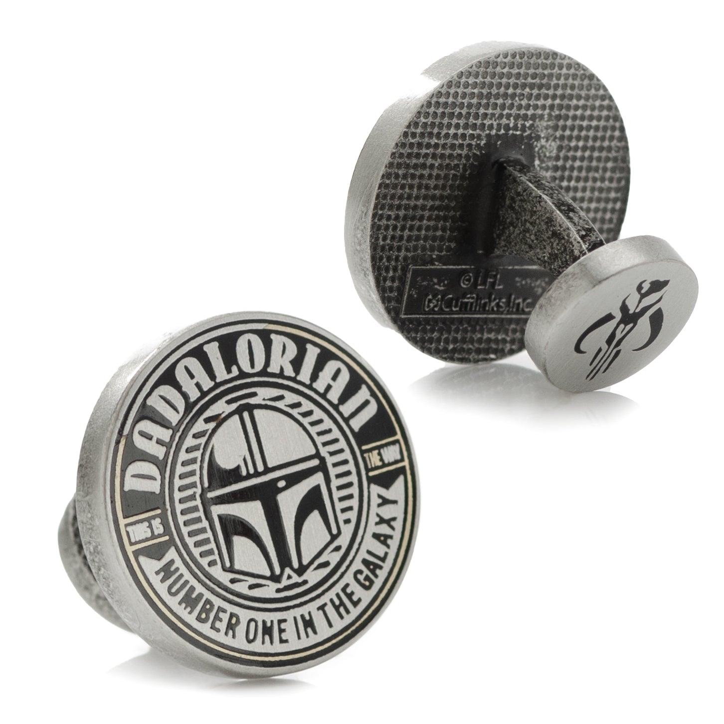 Star Wars Dadalorian Helmet Cufflinks Number One In The Galaxy - Image 2