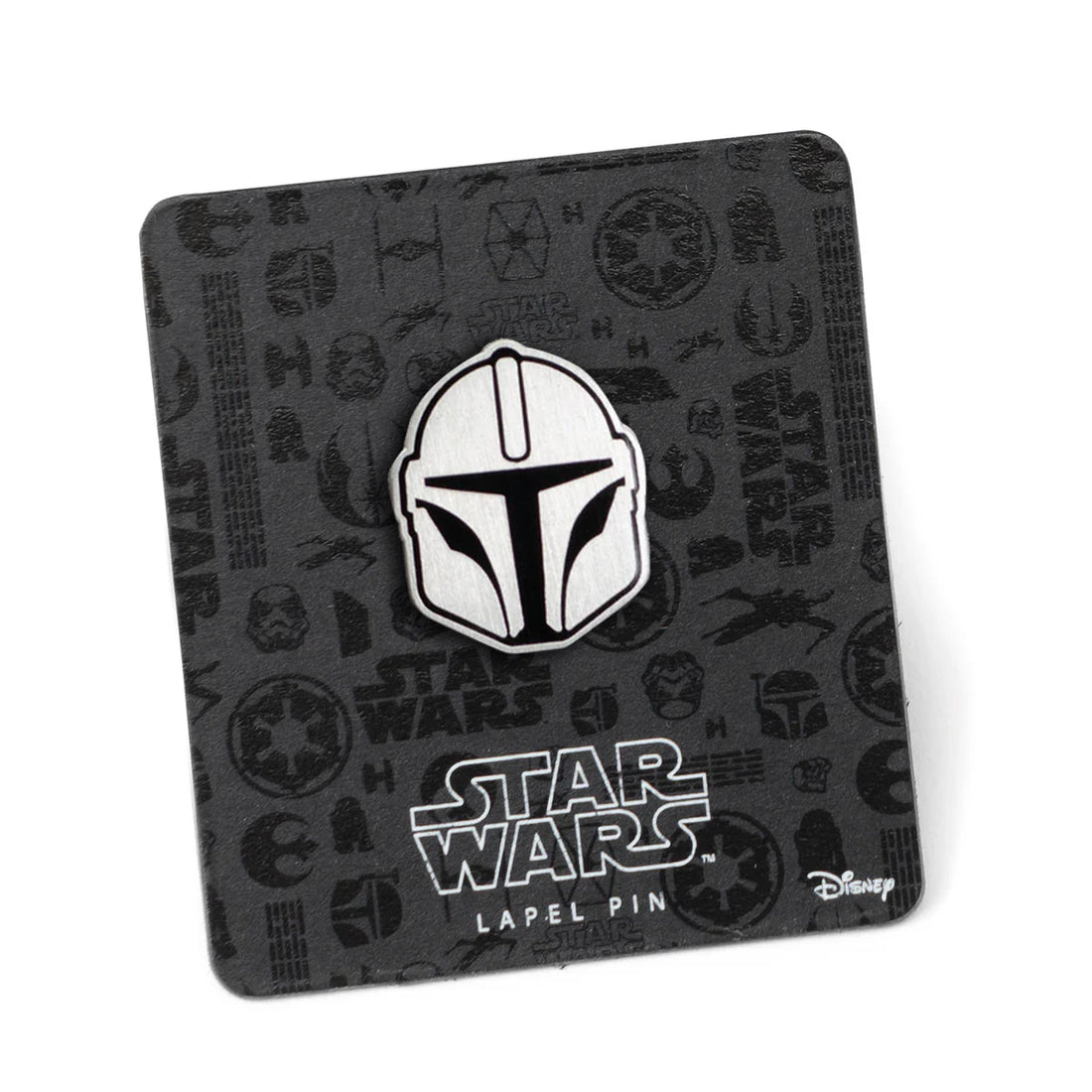 Star Wars Mandalorian Helmet Lapel Pin Silver and Black - Image 5