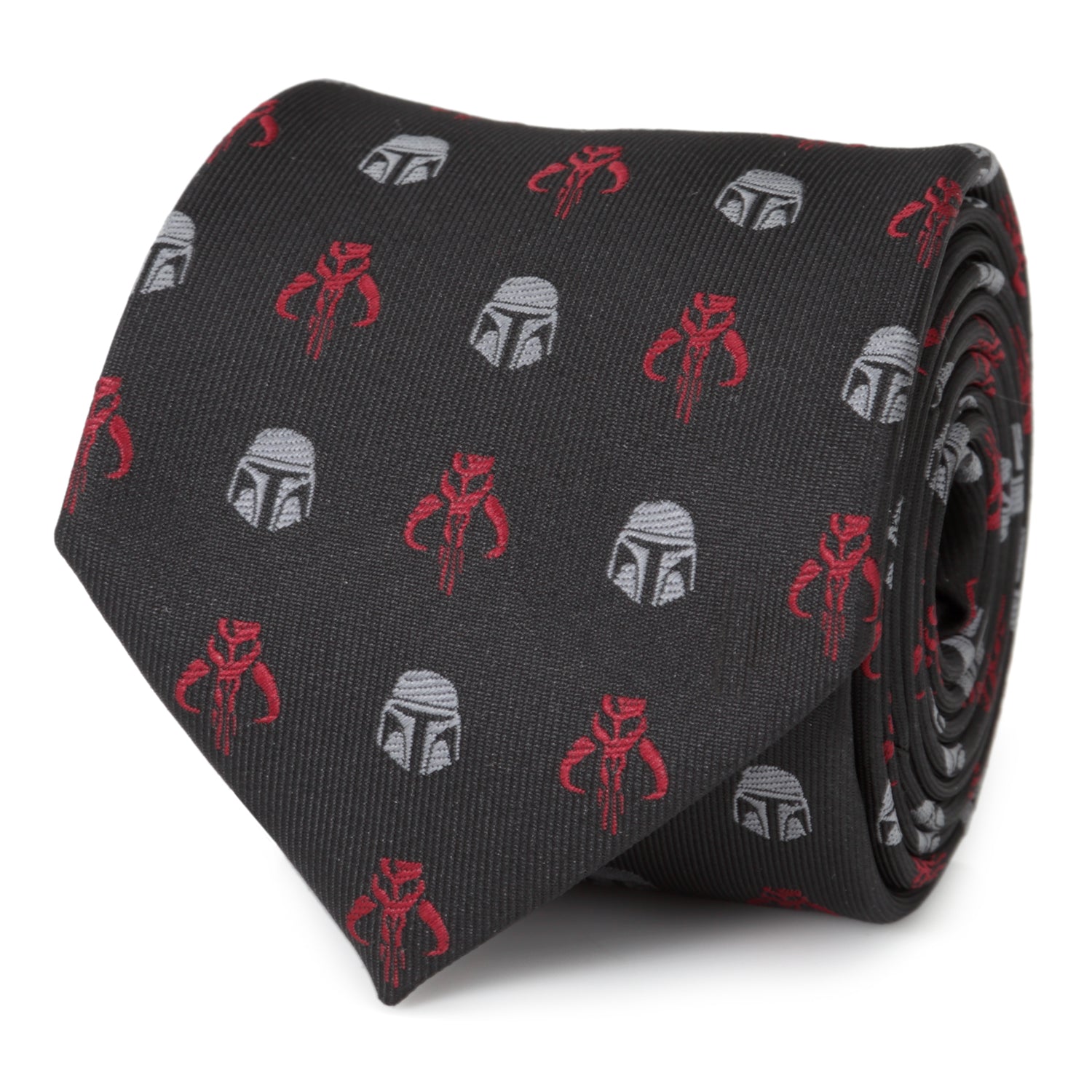 Star Wars Mandalorian Mythosaur Necktie in Black and Red - Image 3