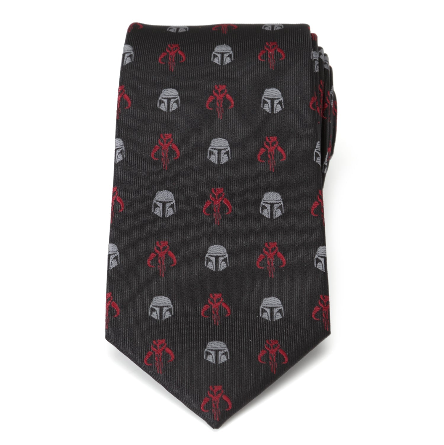 Star Wars Mandalorian Mythosaur Necktie in Black and Red - Image 4