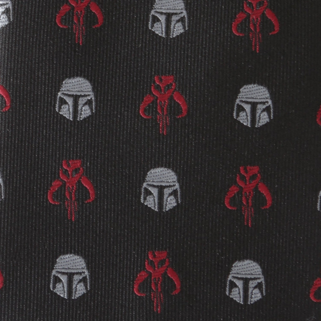 Star Wars Mandalorian Mythosaur Necktie in Black and Red - Image 5