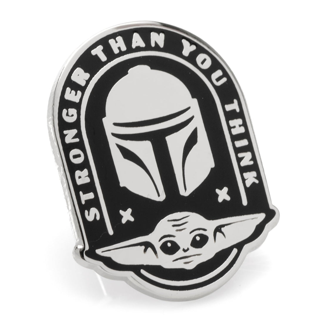Star Wars Mandalorian and Grogu Stronger Than You Think metal lapel pin